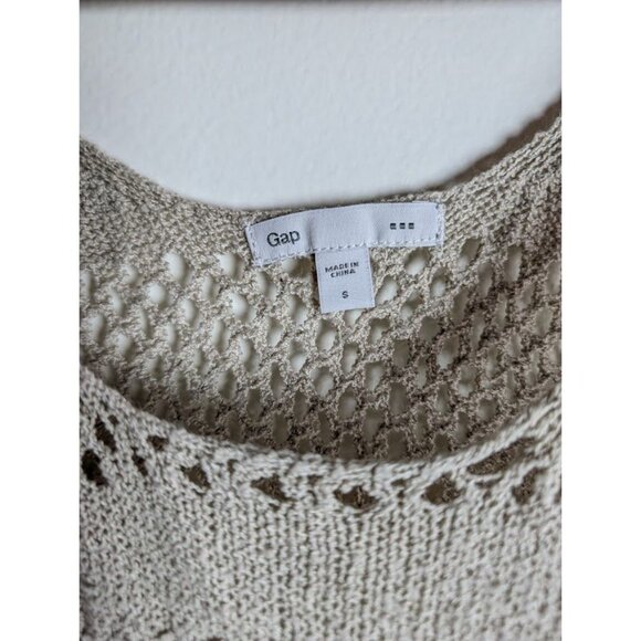 Gap Sleeveless Knit Tank Top Women's Size Small Y2K Beachy Boho Hippie Crochet - Picture 4 of 6